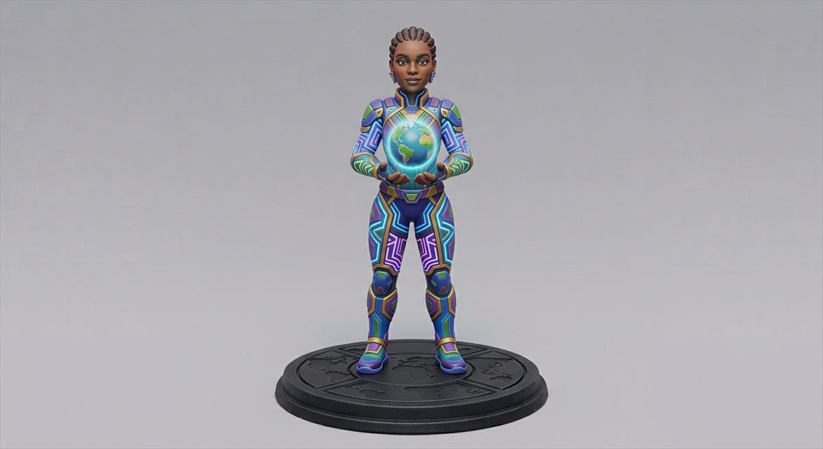 Modelo 3D inspirado en Rita Bosaho